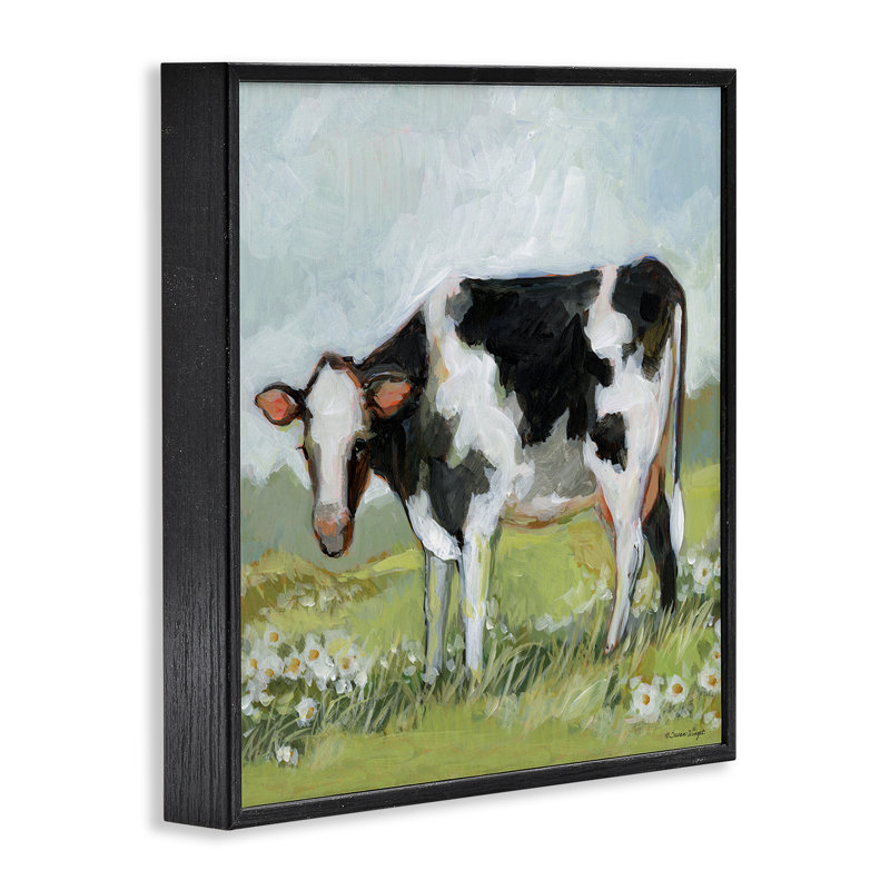 «And Cow», art giclée par Susan Winget, Giclée encadrée noir minuit, H 12 po x l 12 po