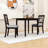 Space-Saving Extendable Dining Set – Foldable Drop Leaf Table with 2 Upholstered Chairs-903012615