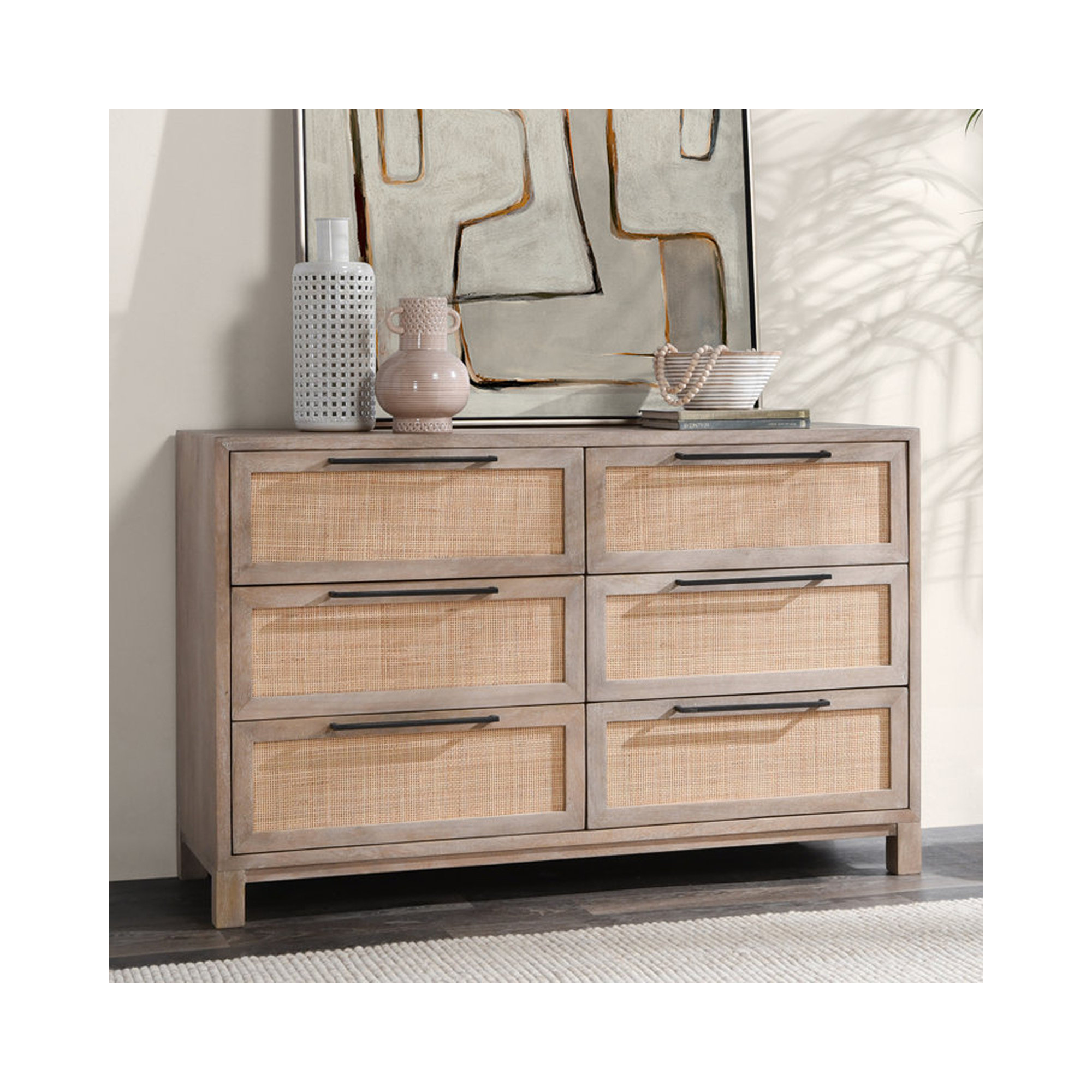 Cara 6 - Drawer Cane Dresser