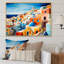 «Colorful Colorful Santorini Cityscape Popart VII», reproduction sur toile-1108505499-1108505498