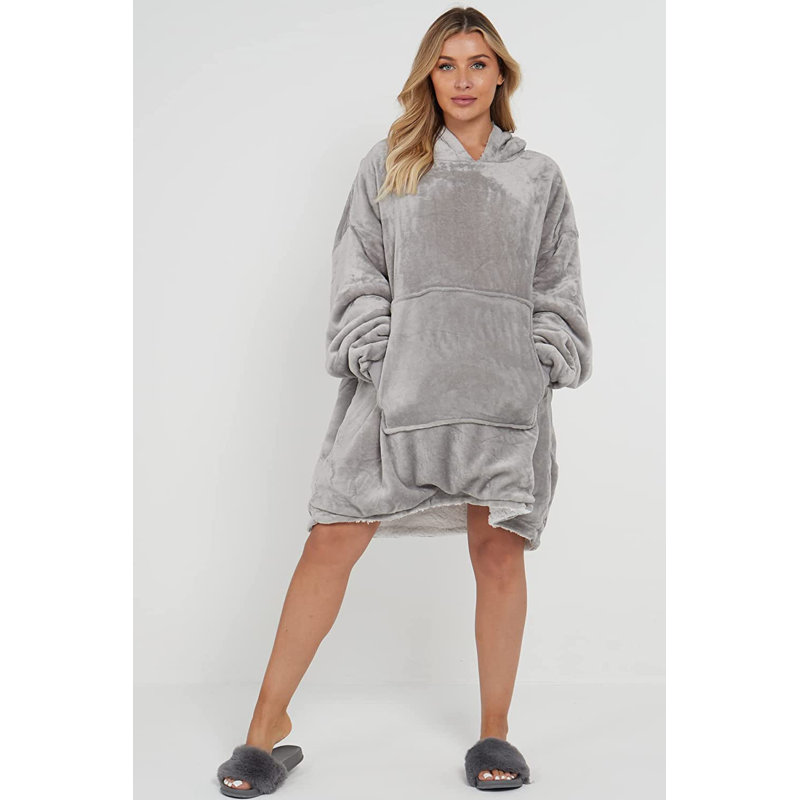 Alyrah Plain Weave / Muslin Throw Blanket, Silver