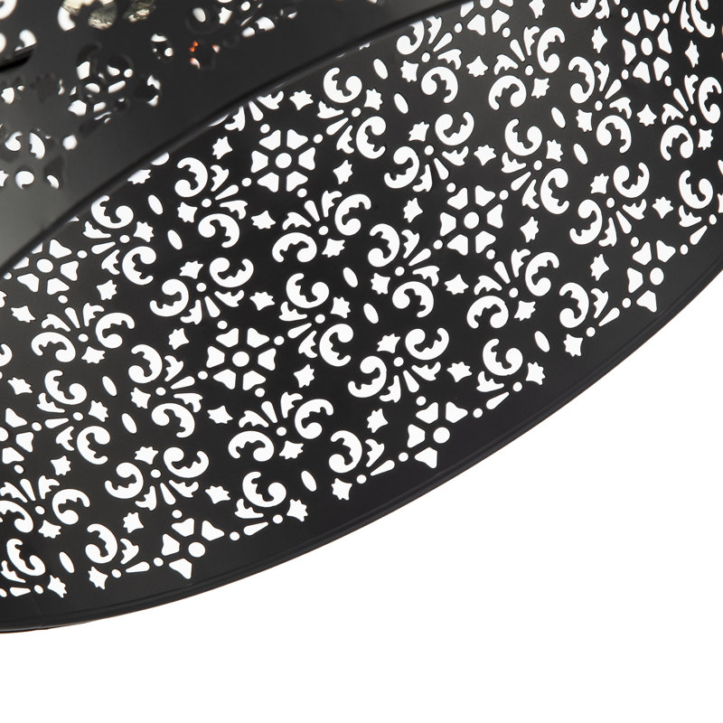 Metal Lamp Shade, 19cm H x 29cm D x 29cm W, Black