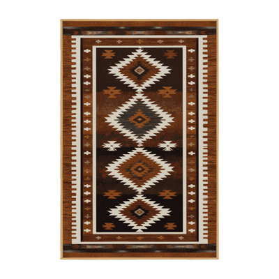  Tapis lavable à franges en cuir style Sud-Ouest