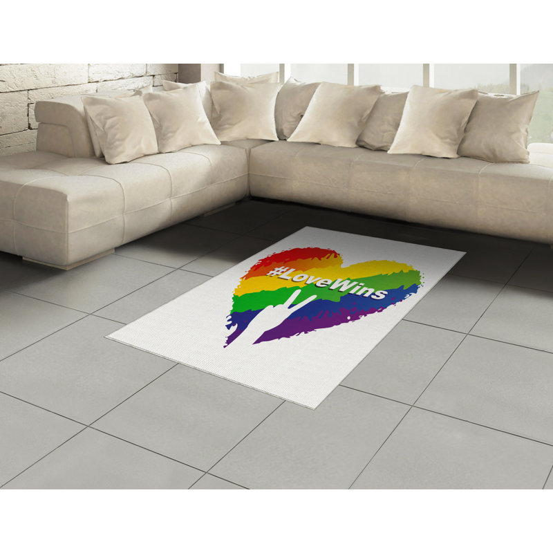Pride High Density Long Fiber Poly Threads Decorative Area Rug Carpet, Rectangle 4' x 5'8"