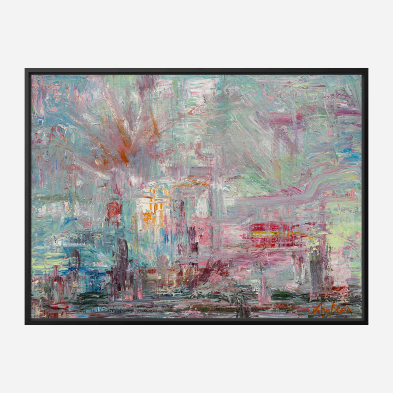 «Candy Apple» - reproduction d'art sur toile, Toile encadrée noire, H 37,5 po x l 49,5 po x P 1,75 po