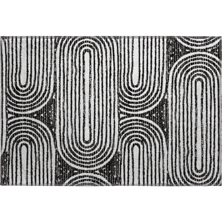 Tapis noir Cerrito AMF540 lavable à la machine de qualité supérieure