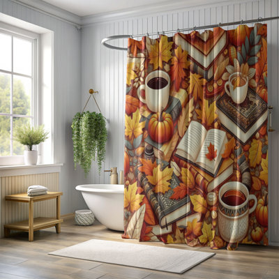 Rideau de douche standard 1 pièce Damboise Autumn Scatters