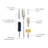 Joseph Joseph CleanTech 6-Piece Deep Cleaning Set with Extension Pole