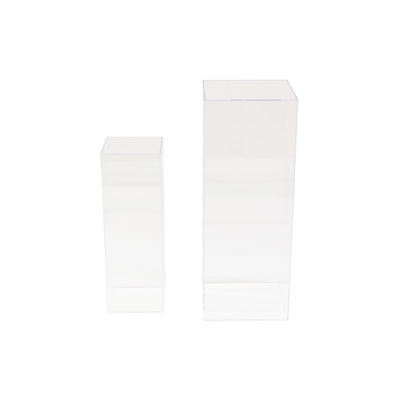 Table à piédestal minimaliste en plastique acrylique avec différentes tailles