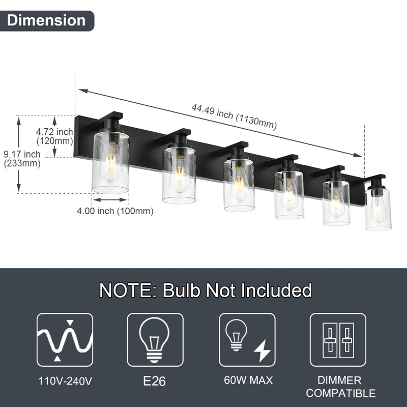 Aidynn 6 - Light Dimmable Vanity Light