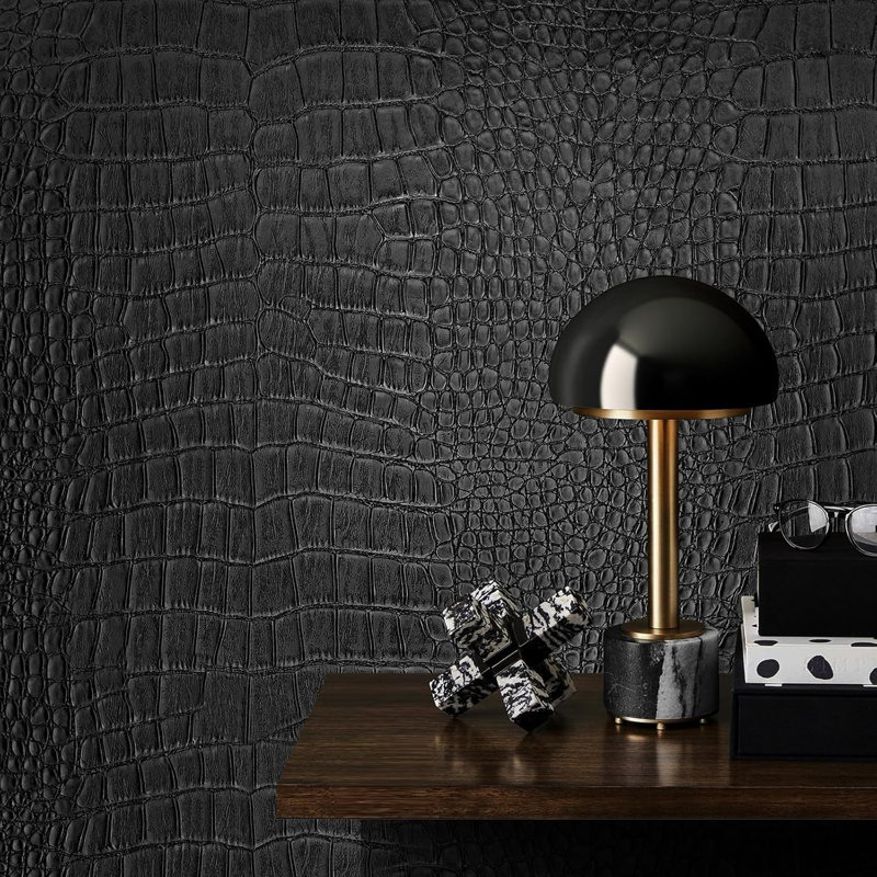 Papier peint auto-adhésif crocodile noir Wudnaye