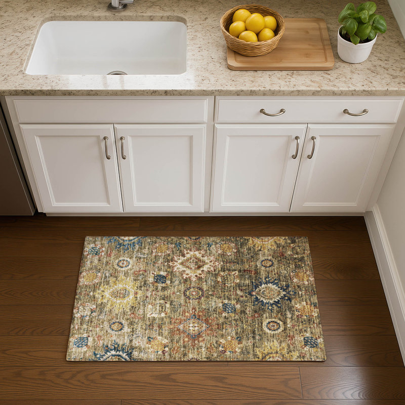 Machine Washable Mayfield AMF1927 Global Rug, Rectangle 1'8" x 2'6"