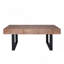 Table basse rustique en bois fabriqué à la main de style industriel avec une surface de style parquet et un design fonctionnel spacieux