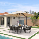 Mcduffy Rectangular Canilever Umbrella With Base