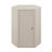 Kade Faceted Semi-Gloss Side Table in Putty