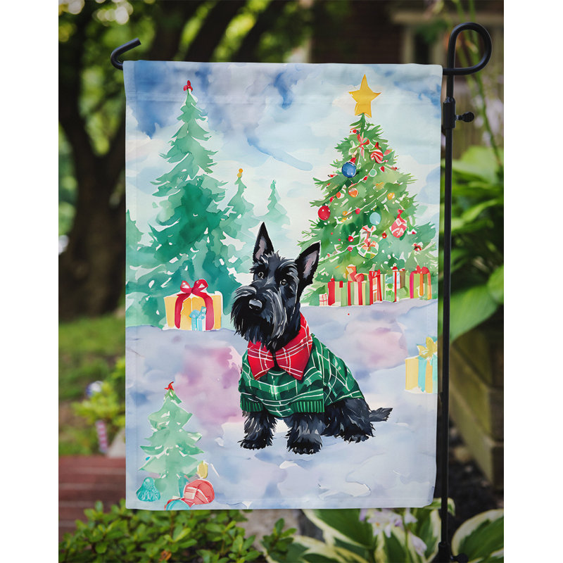 Polyester double face Noël, H 15,5 po x l 11,25 po