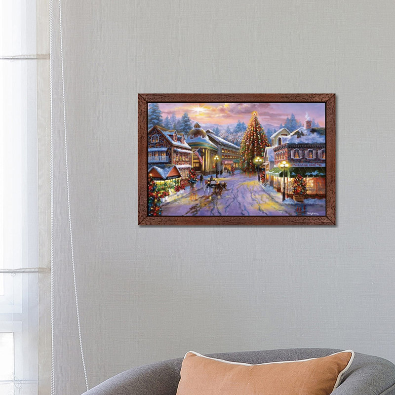 Christmas Eve by Nicky Boehme - Print on Canvas, 152.5 cm H x 101.5 cm W, Brown Framed