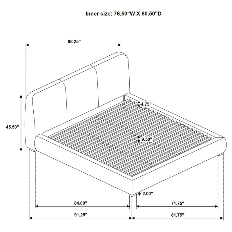Lit plateforme tapissier