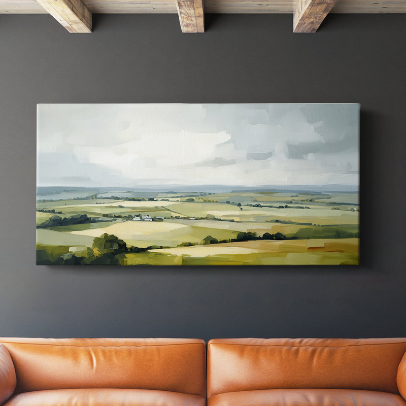 Paysage, série CLCL-VI, toile tendue avec châssis, prête à être accrochée, H 20 po x l 40 po