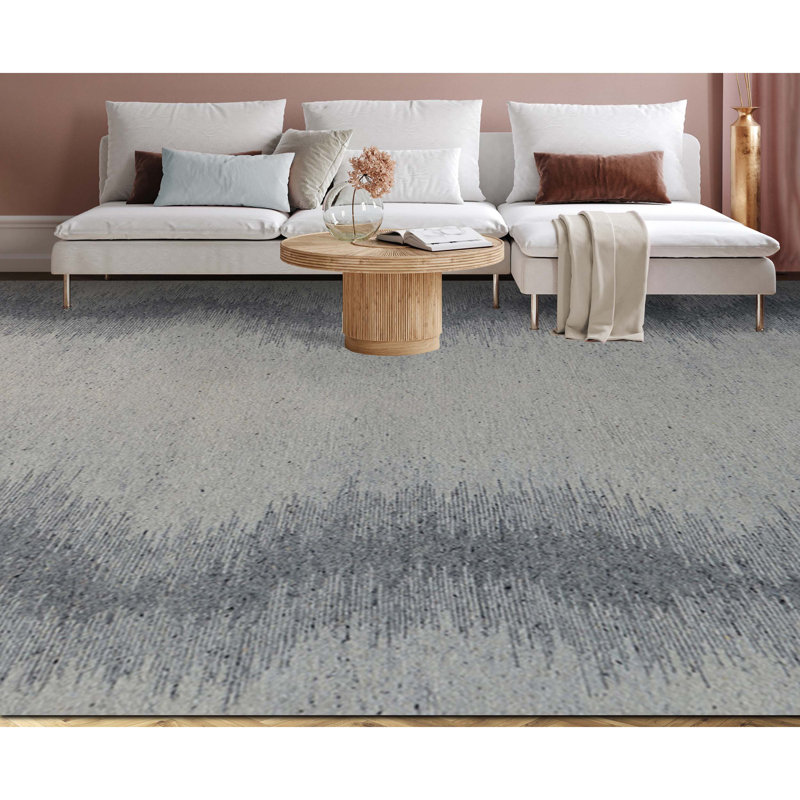 Hand Woven Wool Area Rug, Rectangle 8' x 10'