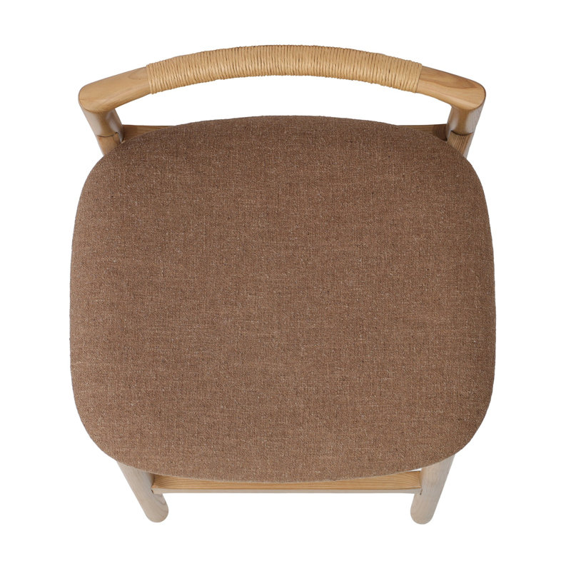 Baden Stool, Bar Stool (30" Seat Height), Antwerp Cafe/Line Blend, Toasted Ash