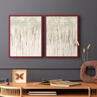 «Abstract Thicket I», reproduction encadrée de qualité supérieure - prête à être accrochée - aucun clou requis - aucun clou requis