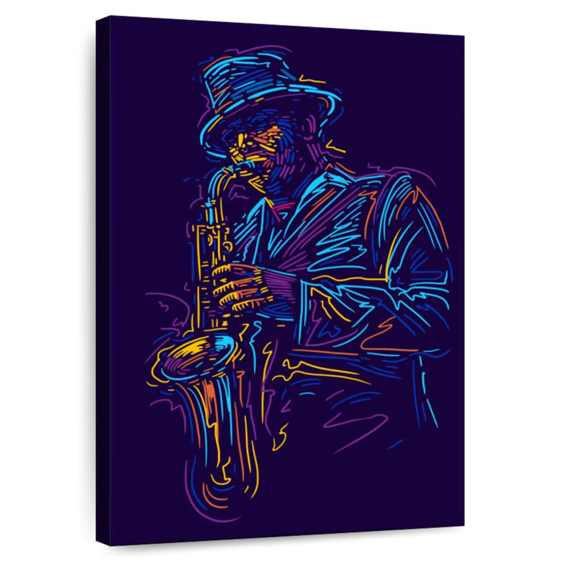 Abarca Saxophone Man, 51" H x 34" W