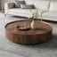 Table basse ronde en bois manufacturé noisette-1311574238