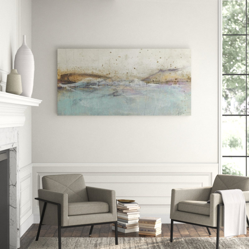 Wave Break IV by Maeve Harris, 36" H x 72" W x 1.5" D, Hand Embellished