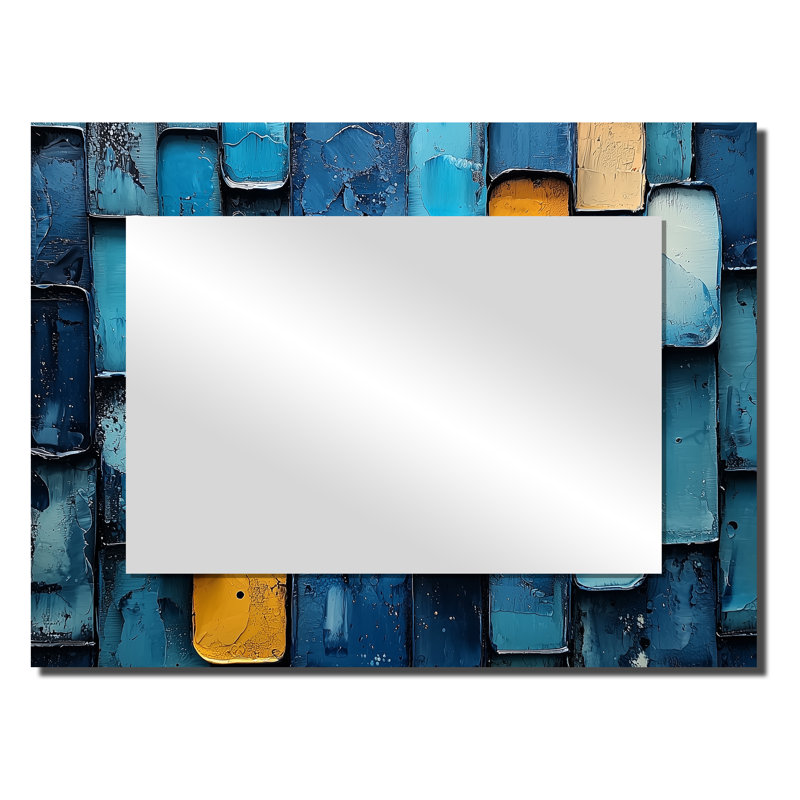 «Geometric Pulse Optic Art II» - Op Art, miroir, décoration murale - imprimé sur métal, 24 po x 32 po