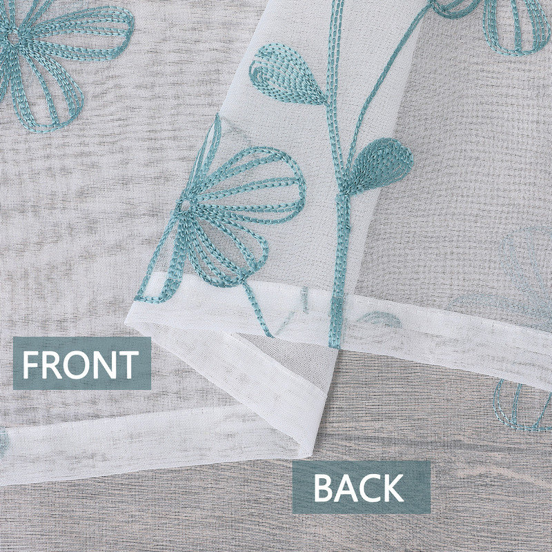 Anuel Curtain, 38.1cm Width x 132.08cm Drop, Blue