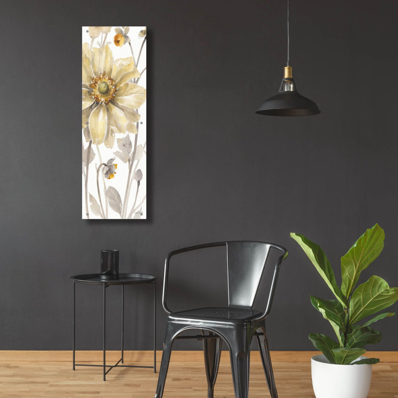 «Fields of Gold IV» par Lisa Audit, art mural en verre acrylique, 16 po x 48 po, H 48 po x l 16 po