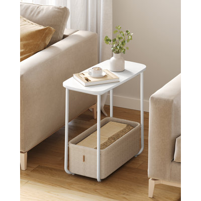 Ruzana Pedestal Rectangular Side Table