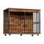 Grand mobilier pour cage de chien avec plateaux et roues-687584569-687584574