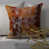 Orange / brun foncé floral 1