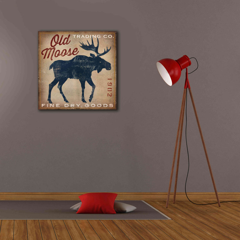 «Old Moose Trading Co Tan - Dry Goods» par Ryan Fowler, estampe numérique sur toile, H 26 po x l 26 po x P 1,5 po