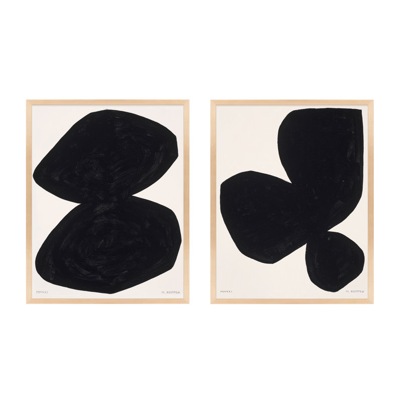 Module On White. Set Of 2 by Michael Kempen, Maple Wood, 30" H x 24" W x 1.25" D