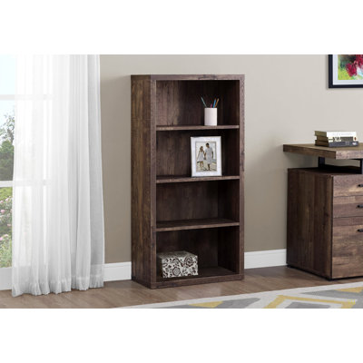 Bibliothèque, bibliothèque, étagère, 5 niveaux, H 48 po, bureau, stratifié de chambre à coucher, contemporain, moderne