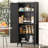 Metal Storage Cabinet, Kitchen Pantry Cabinet With Adjustable Shelves For Kitchen, Living Room, Dining Room And Office-32853219
