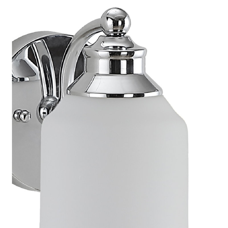 Éclairage pour meuble-lavabo à DEL Lauder Farmhouse, Une lumière, Chrome chrome