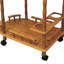 Grande table à vin 29 po en bois à 2 niveaux avec finition chêne