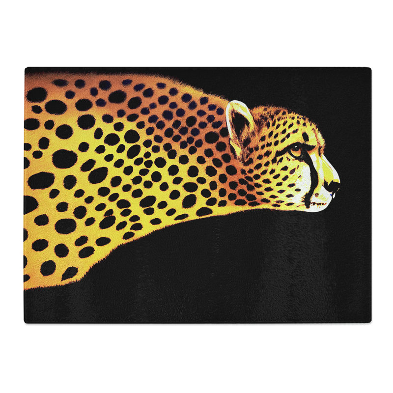 Exclusive Cheetah  Glass Chopping Board