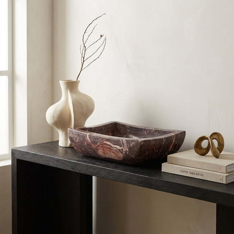 Piero Basin Deep Red Marble, Red