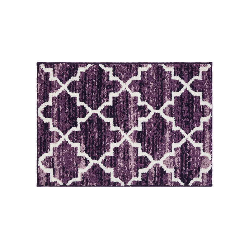 Nischal Rectangle Bath Rug with Non-Slip Backing