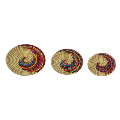 Ensemble de 3 tapis muraux bohémiens multicolores Kansgrass