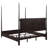 Teyler Wood Queen Poster Bed Brown-95047700