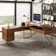 Alfons L-Shaped Lift Top Cane Executive Desk With Built-In Outlets