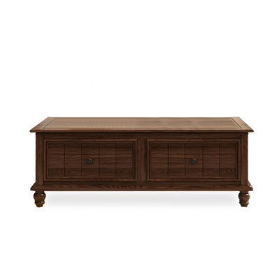 Table basse en bois massif vieilli