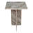 Cecil Modern 18.5" Square Natural Marble End Table with Cross Base, Glossy Gray and Beige Solid Stone Accent Side Table for Living Room-327211734