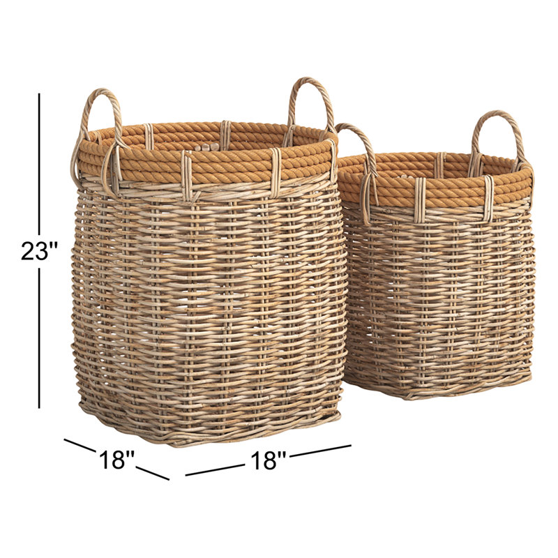 Sonoma Handmade Rattan Decorative Basket Set